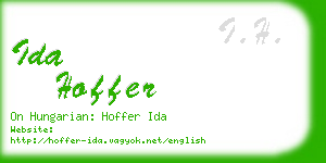 ida hoffer business card